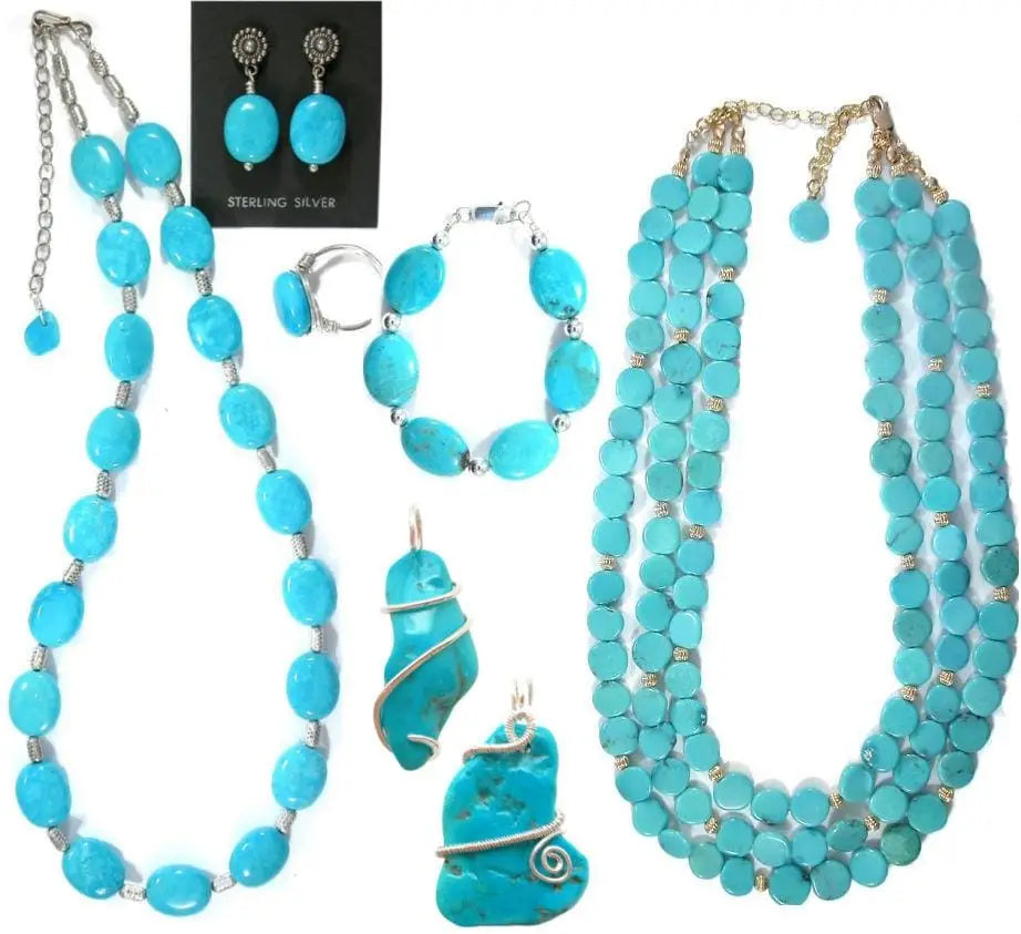 Sleeping Beauty Turquoise bead jewelry designs