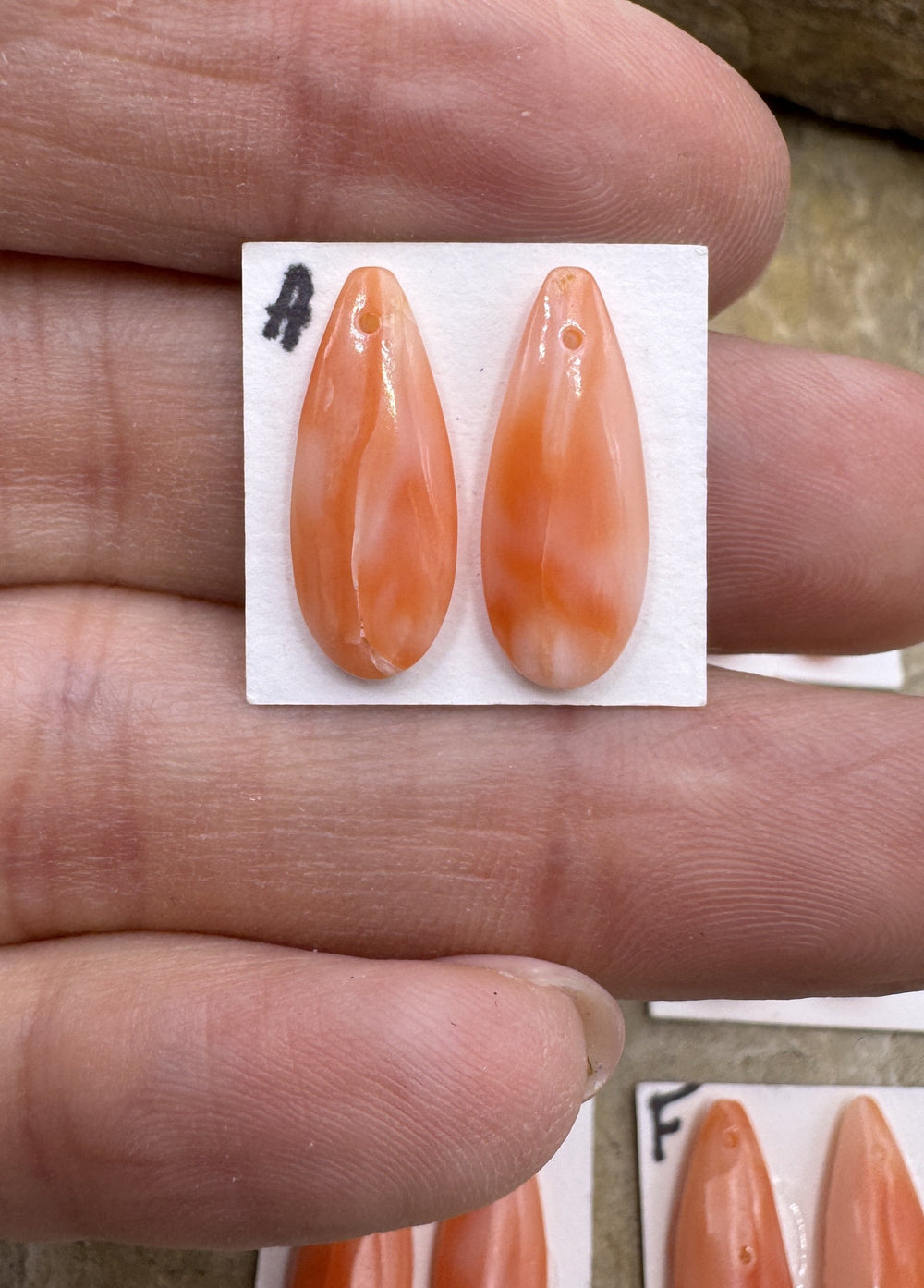 100% Natural AAA+ Quality Pink Coral (Taiwan) Earring Bead