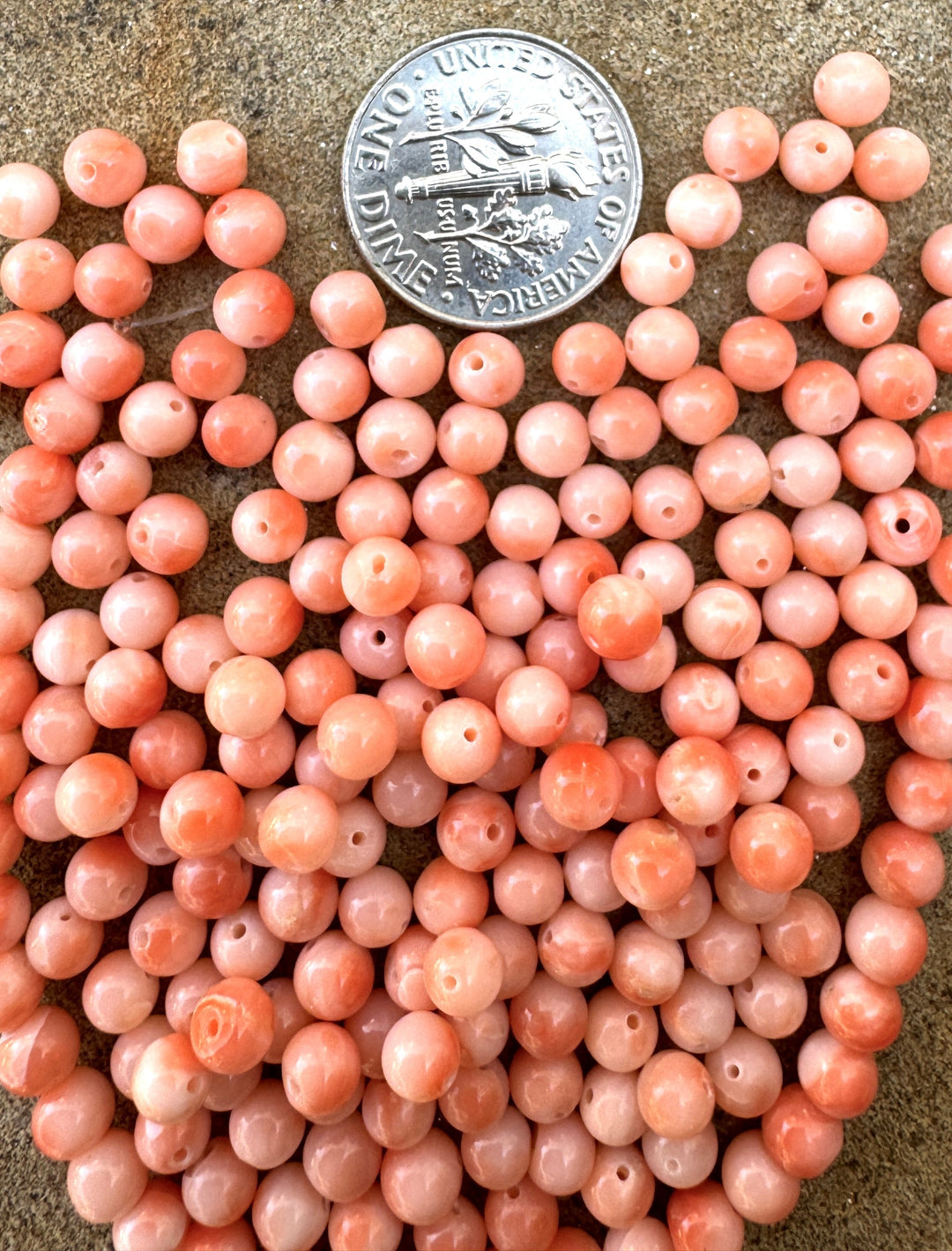 100% Natural High Quality Pink Coral (Taiwan) 4mm Round