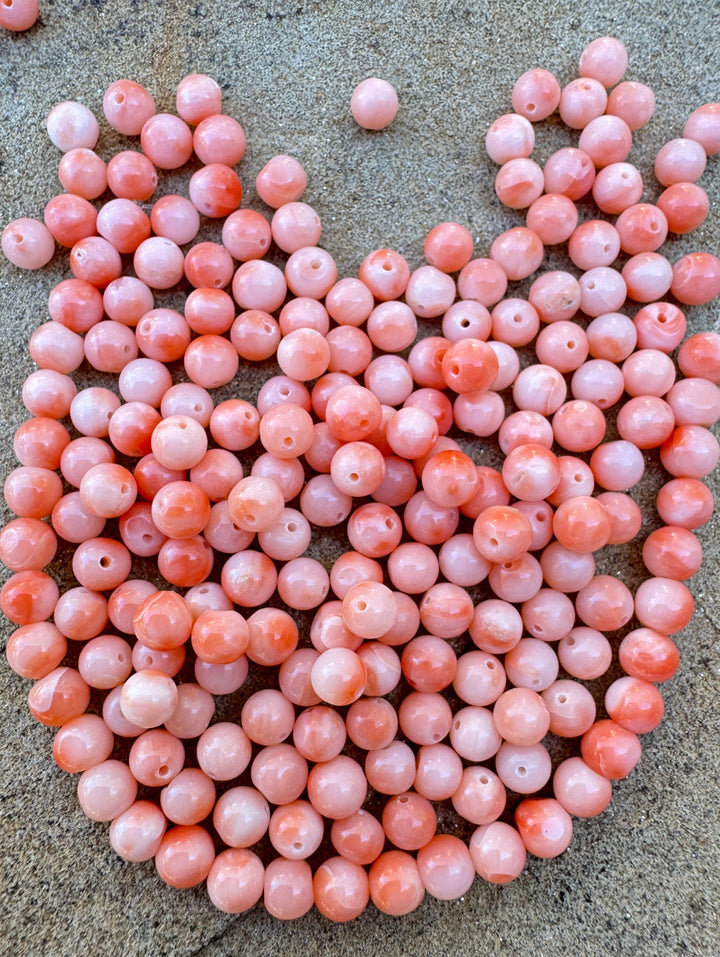 100% Natural High Quality Pink Coral (Taiwan) 4mm Round