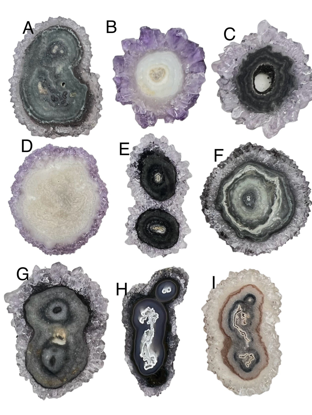 Natural Amethyst Stalactite Slices BIG 45-60mm (Select