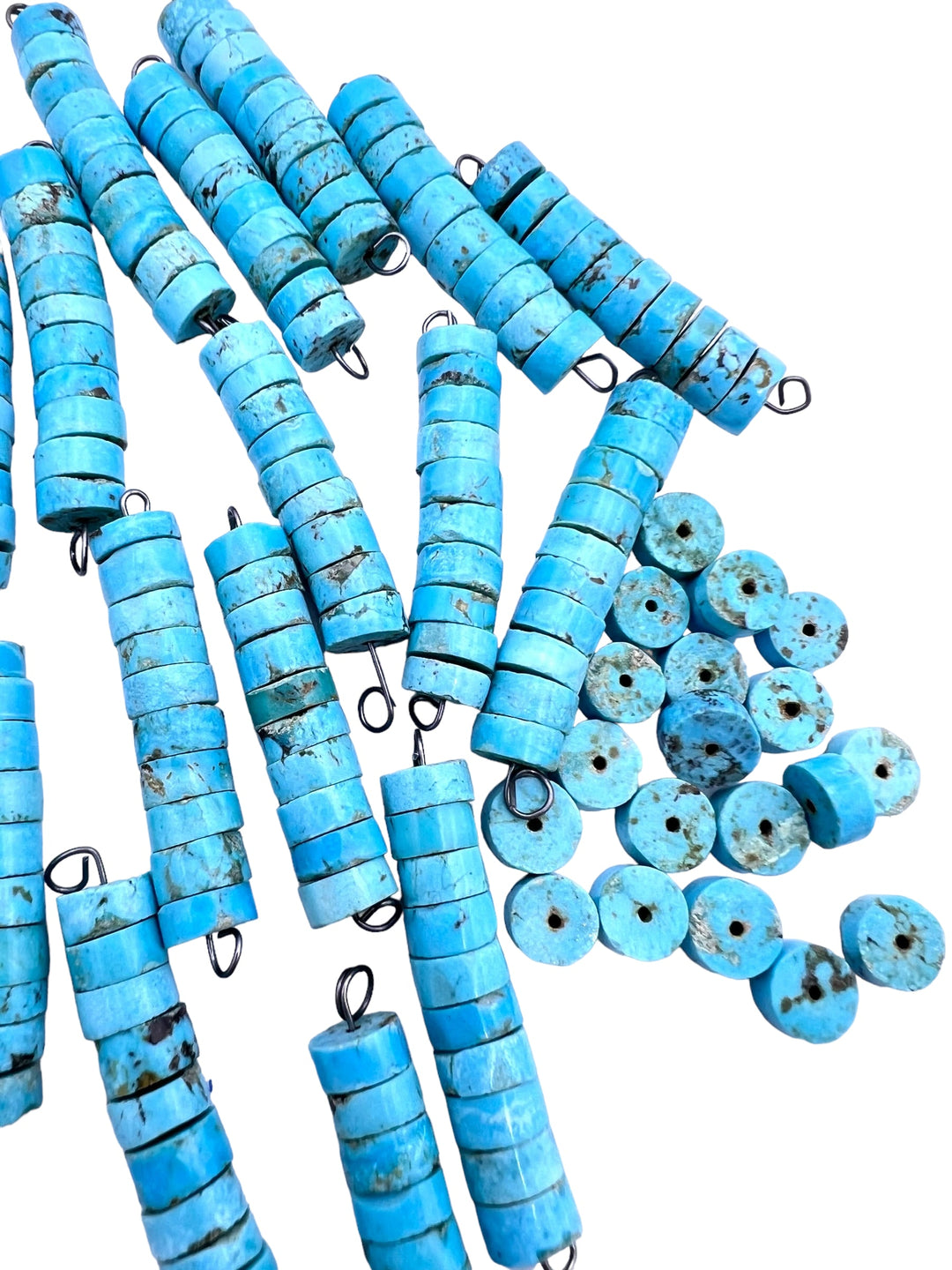 RARE Number 8 Turquoise BIG THICK Blue Heishi Beads 8mm