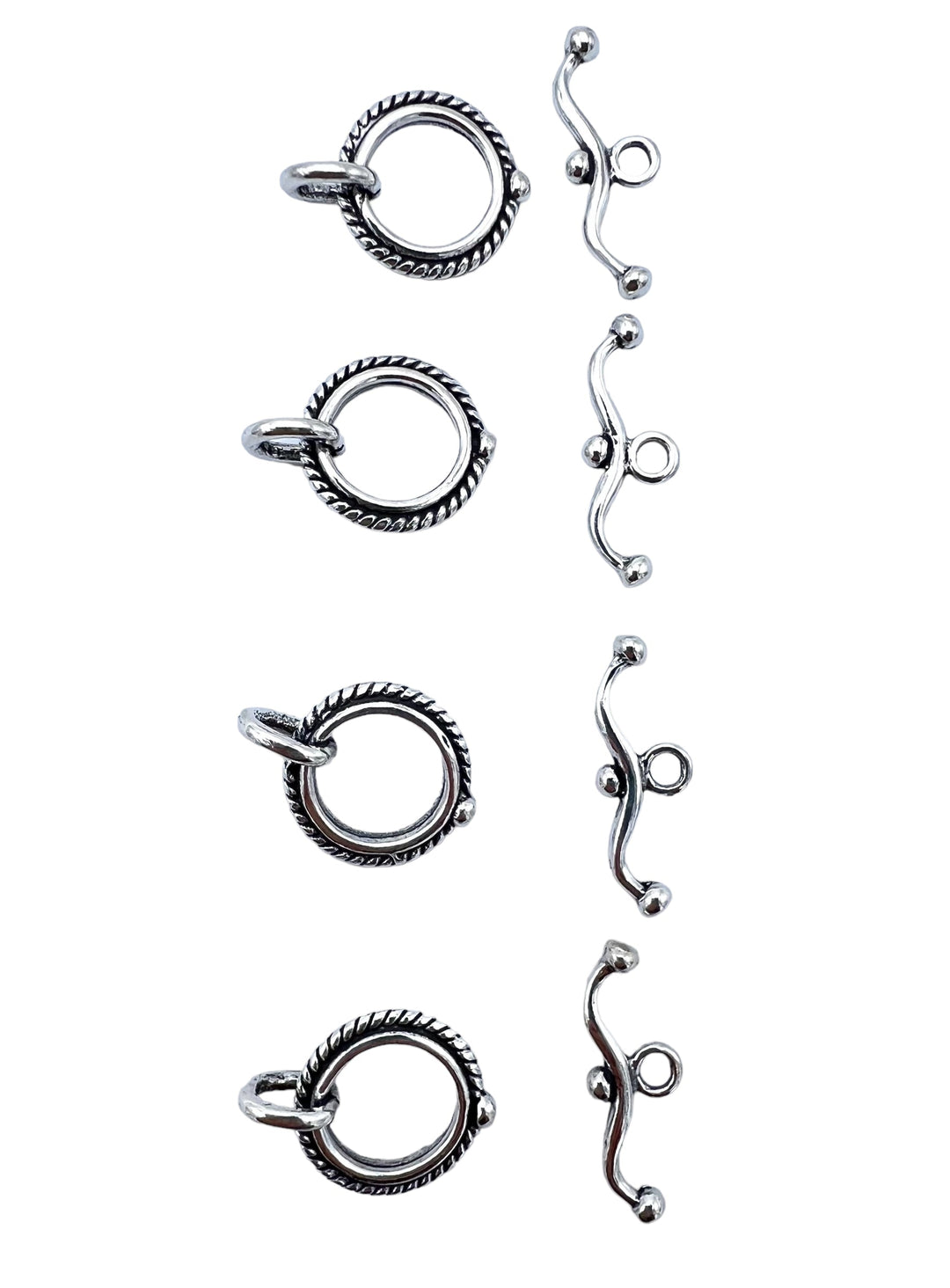 Oxidized Sterling Silver Toggle Clasp (Pkg of 1 Set)