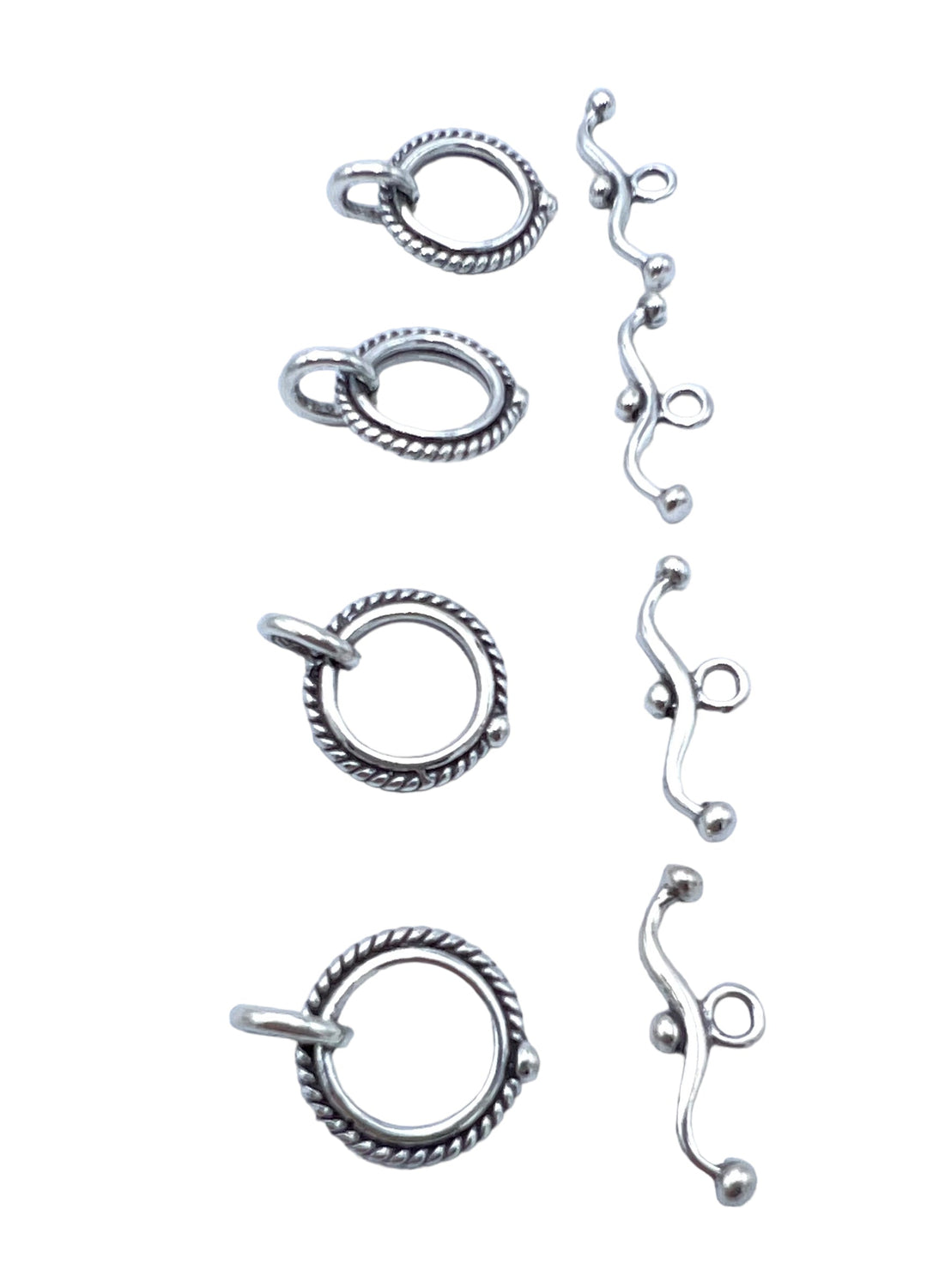 Oxidized Sterling Silver Toggle Clasp (Pkg of 1 Set)