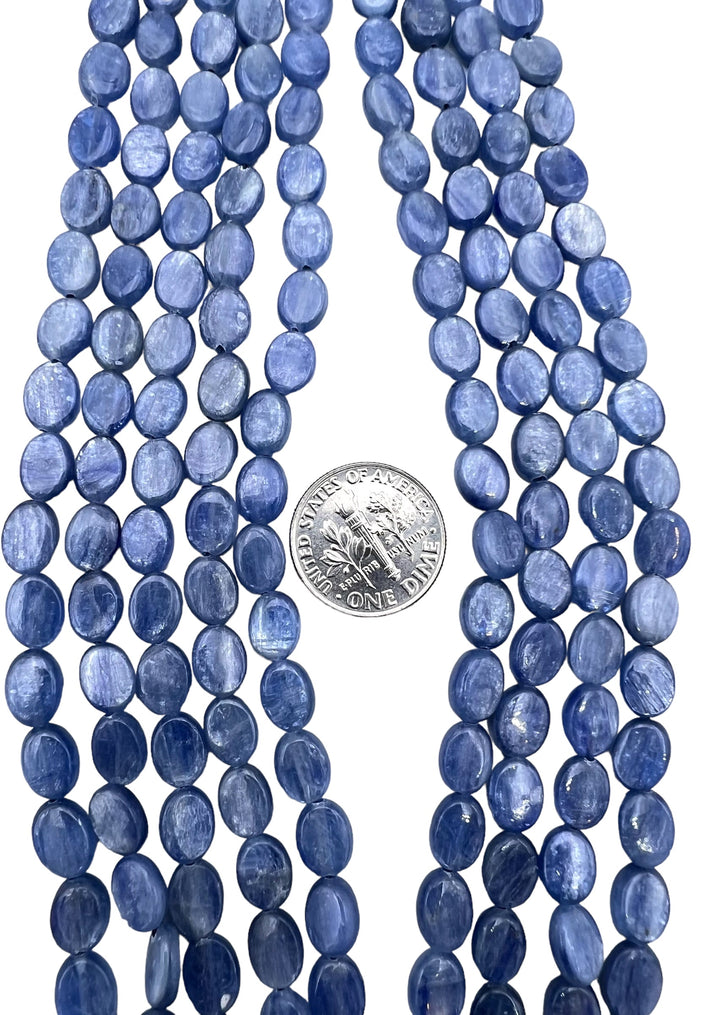 High Quality Blue Kyanite 6x8mm Oval Beads 16 inch Strands