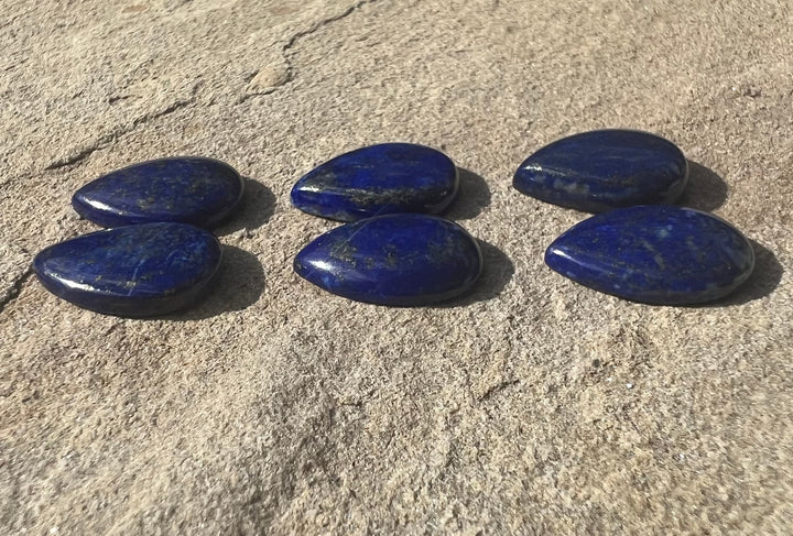 Lapis Lazuli with Pyrite Flecks 13x18mm Teardrop Cabochon