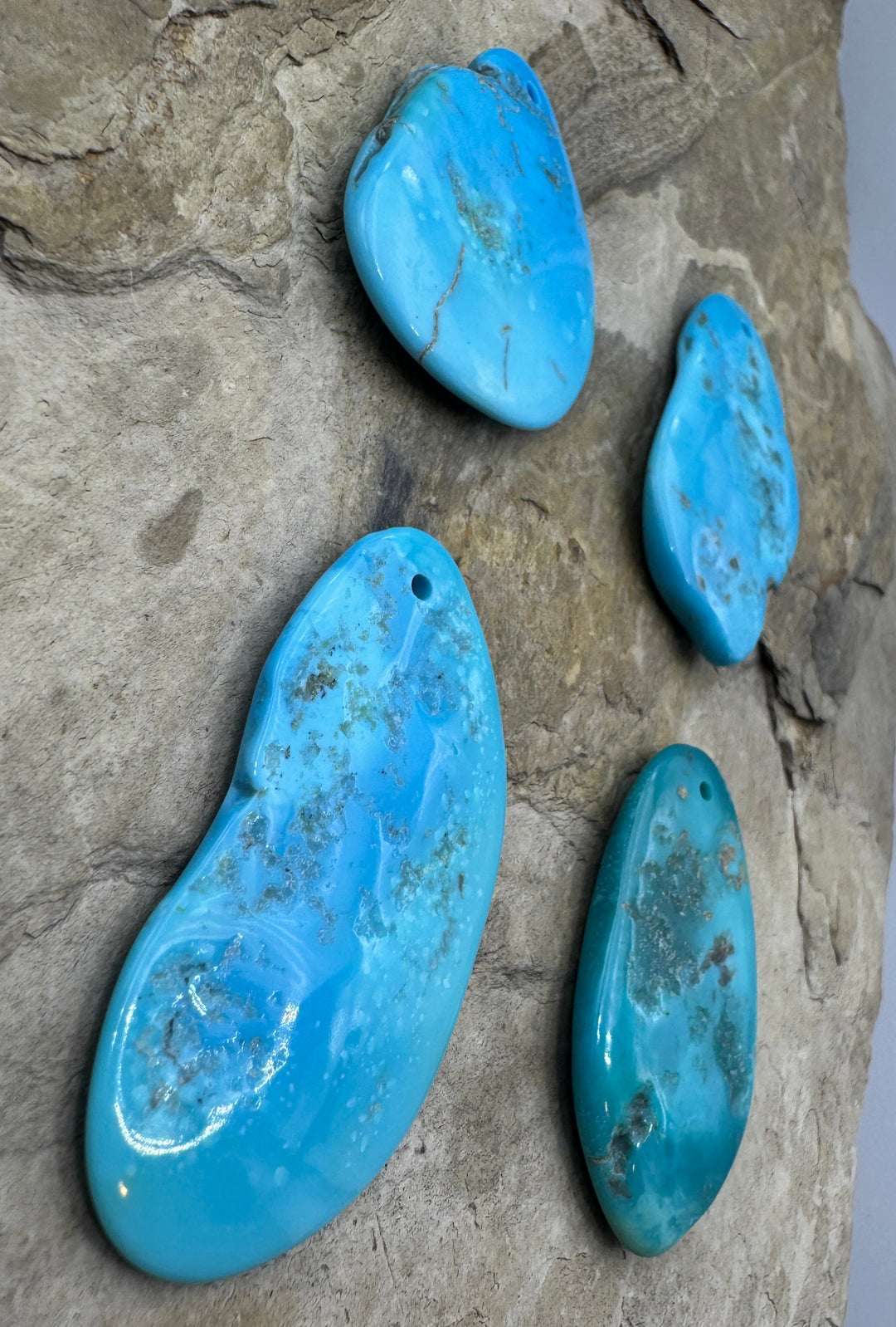 Sleeping Beauty Turquoise (AZ) Large Focal Beads, Large Hole, Select One Stone