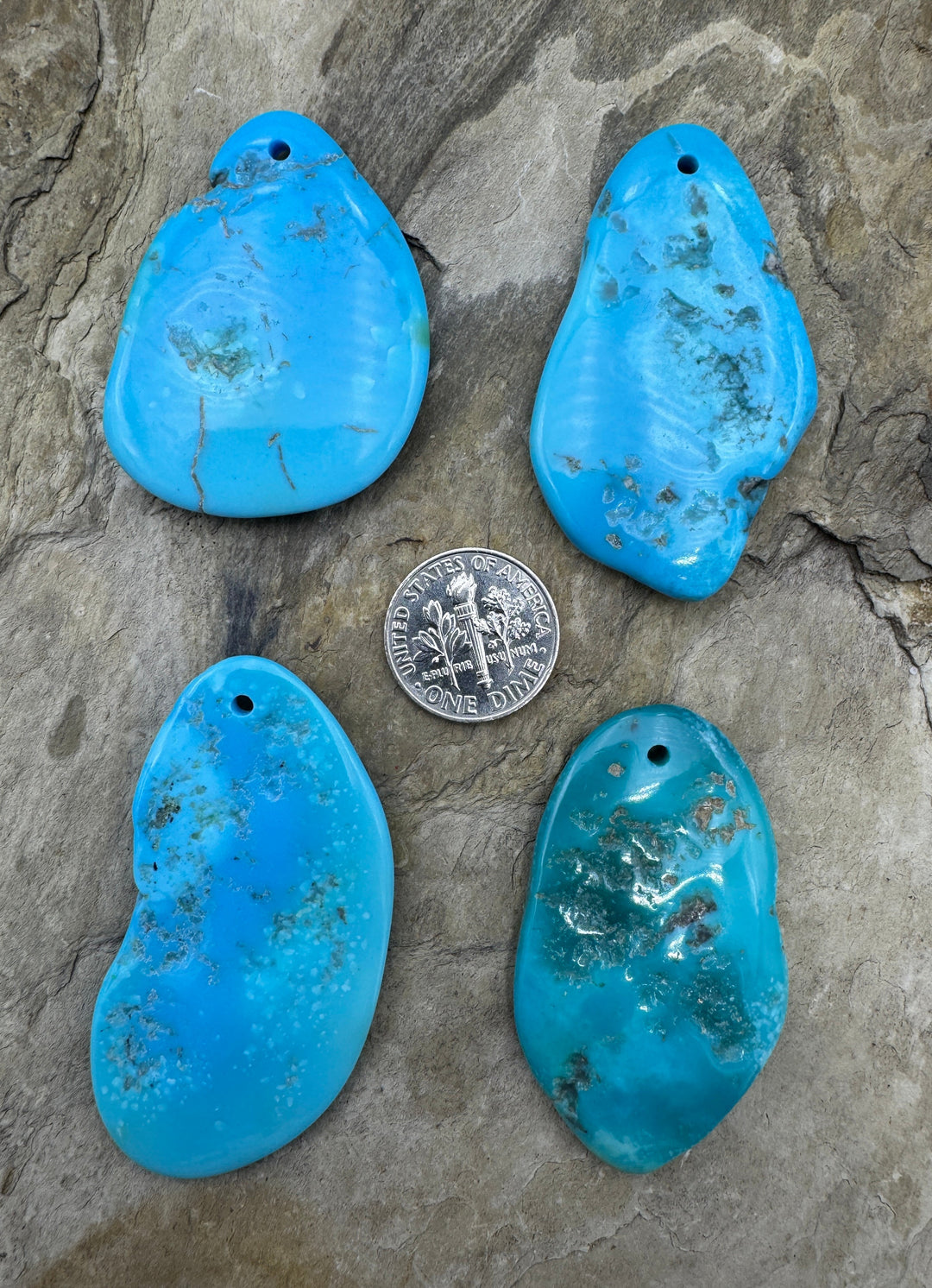 Sleeping Beauty Turquoise (AZ) Large Focal Beads, Large Hole, Select One Stone
