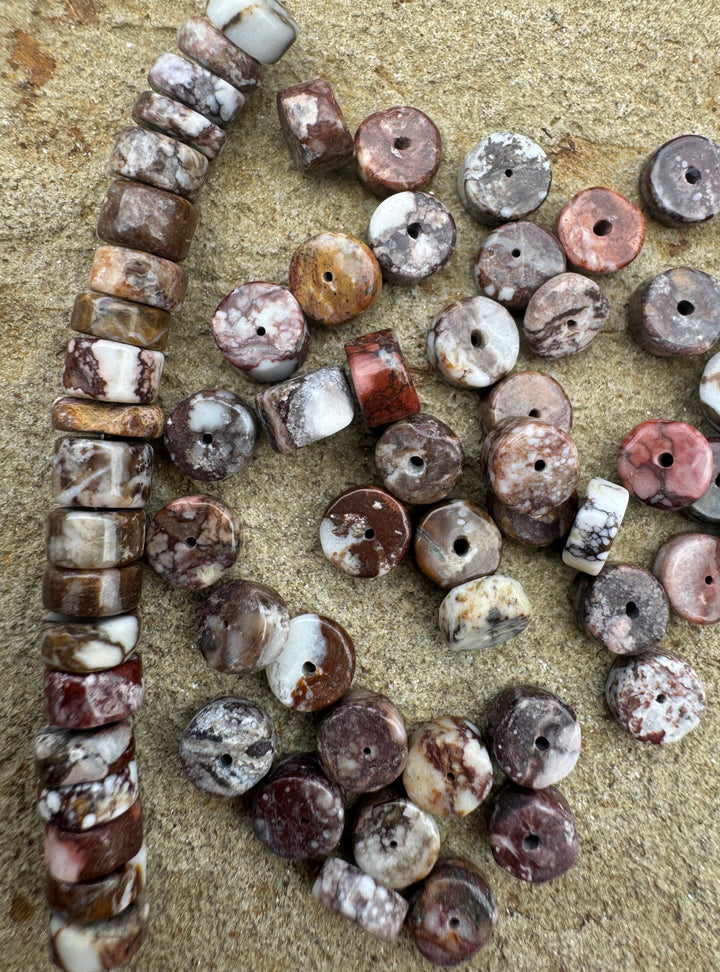 RARE AAA+ Arizona Wild Horse 5mm Heishi Beads, Package of 10 Beads