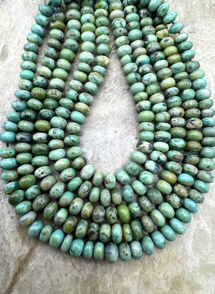 RARE McGuinness Turquoise (Nevada) 5mm Rondelle Strand,  9 inch Strand