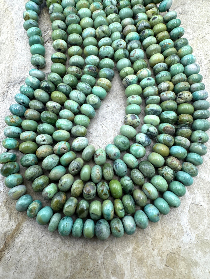 RARE McGuinness Turquoise (Nevada) 5mm Rondelle Strand,  9 inch Strand