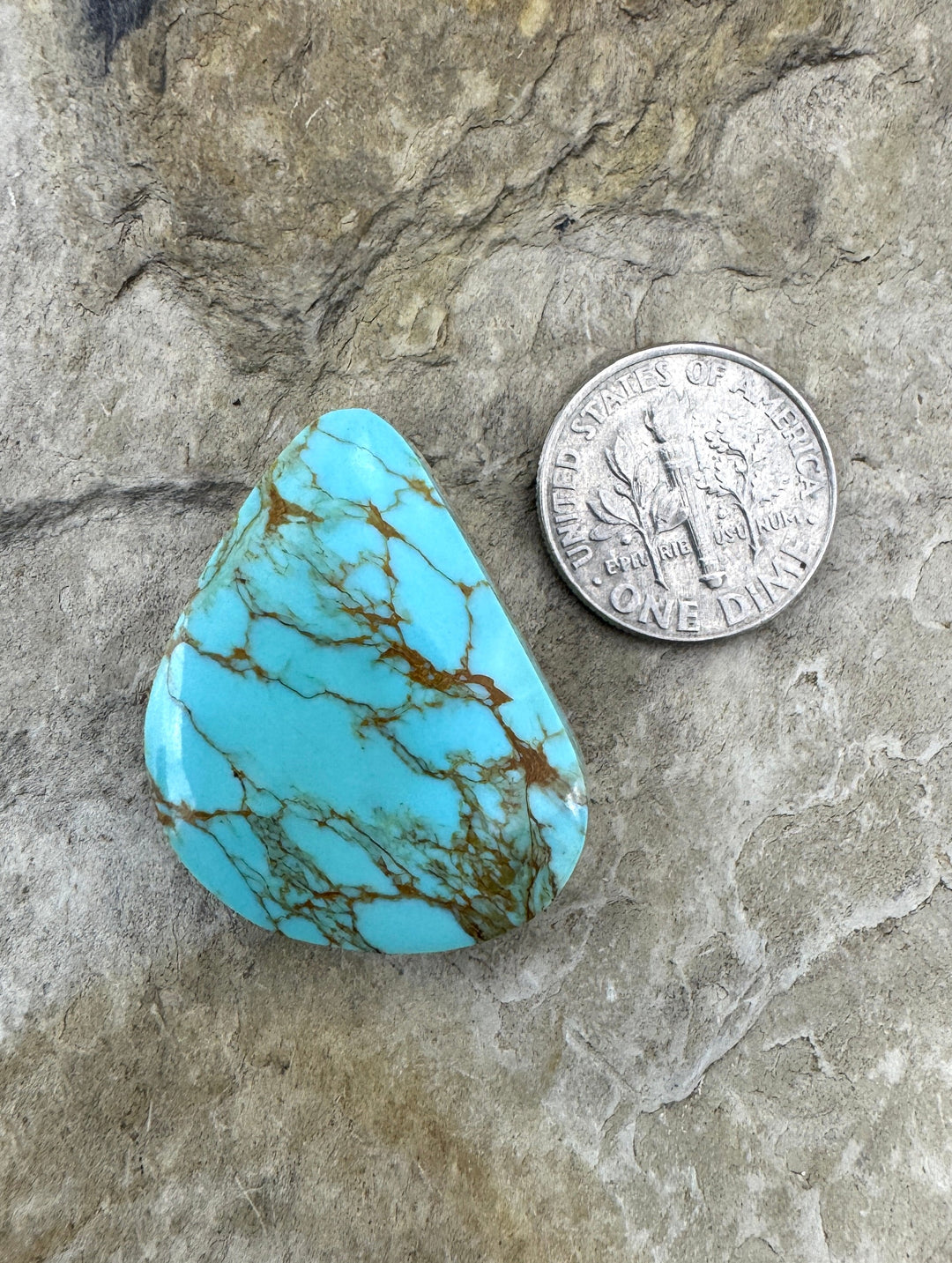 AAA+ Cripple Creek Turquoise  (Colorado) Cabochon 25x30mm