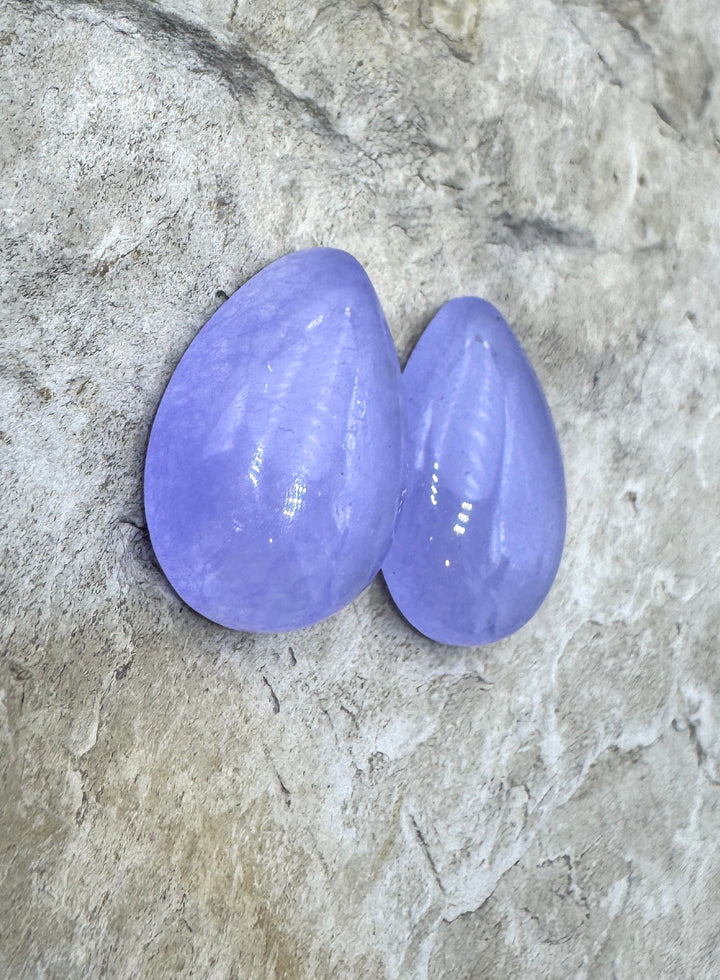 Chalcedony Cabochon Pair (Dyed) 13x18mm