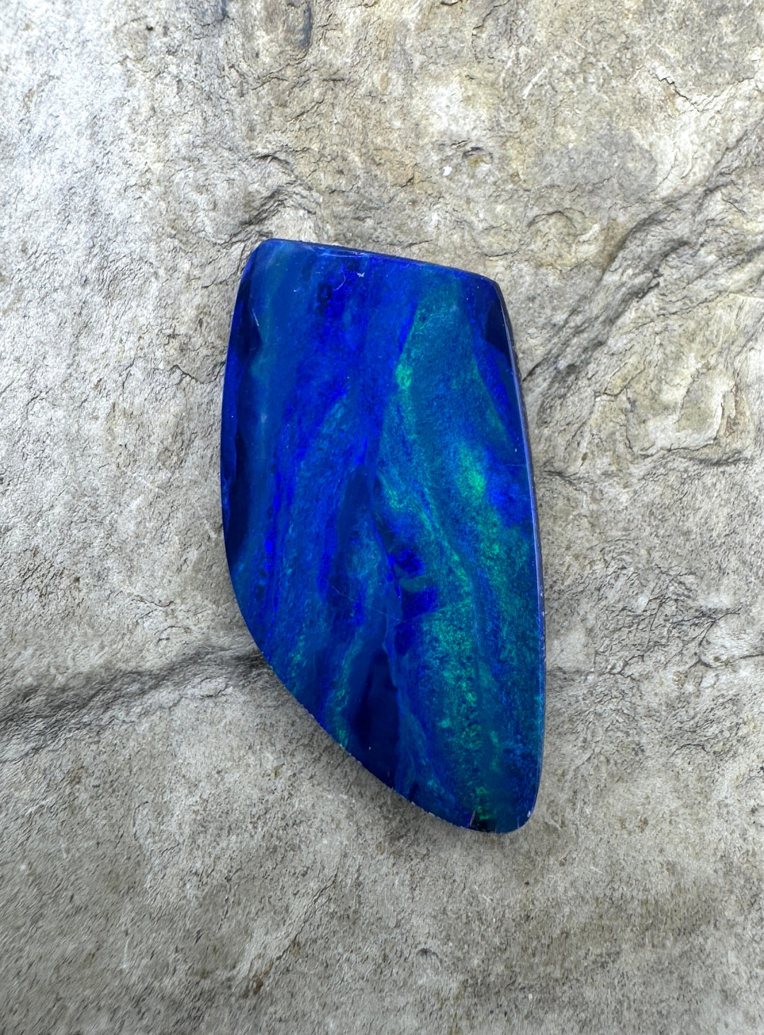 Top Quality Boulder Opal (Australia) Doublet Freeform Cabochon 12x20mm