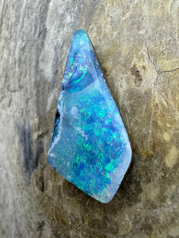 Top Quality Boulder Opal (Australia) Freeform Cabochon 13x24mm