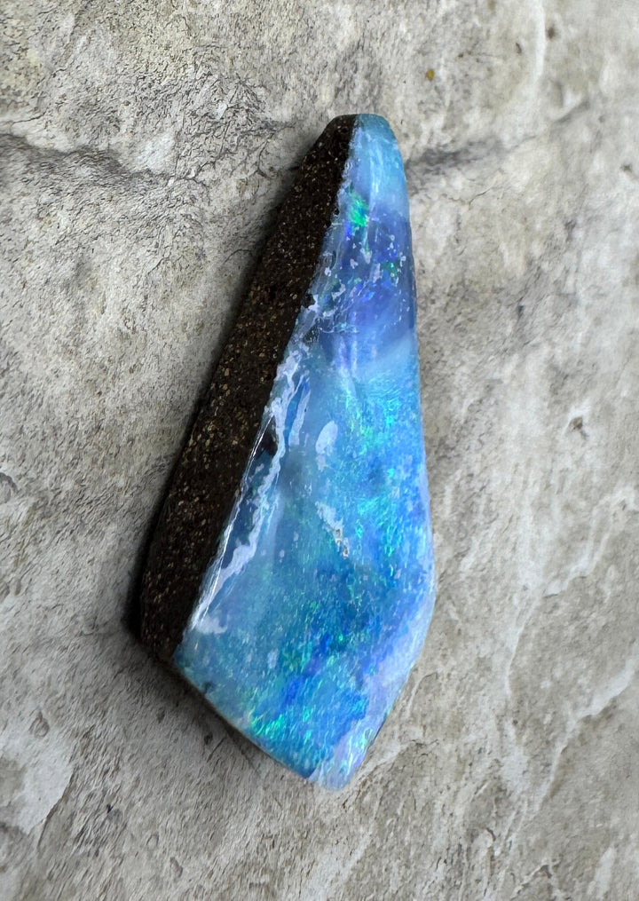 Top Quality Boulder Opal (Australia) Freeform Cabochon 13x24mm