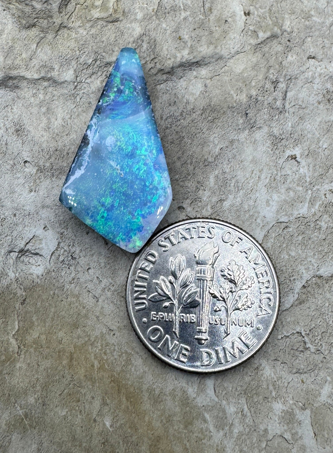 Top Quality Boulder Opal (Australia) Freeform Cabochon 13x24mm