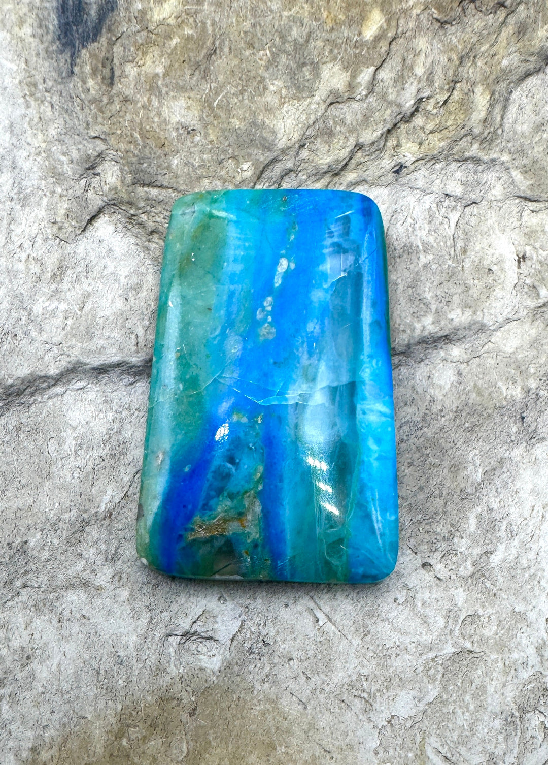 Top Quality Peruvian Blue Opal Designer Cabochon 20x31mm