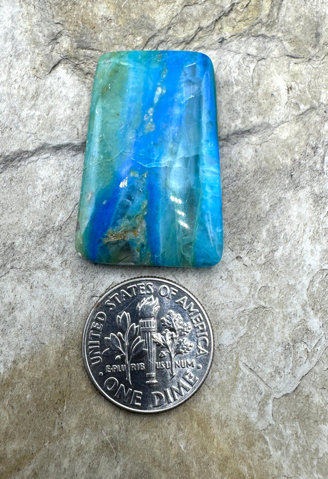 Top Quality Peruvian Blue Opal Designer Cabochon 20x31mm