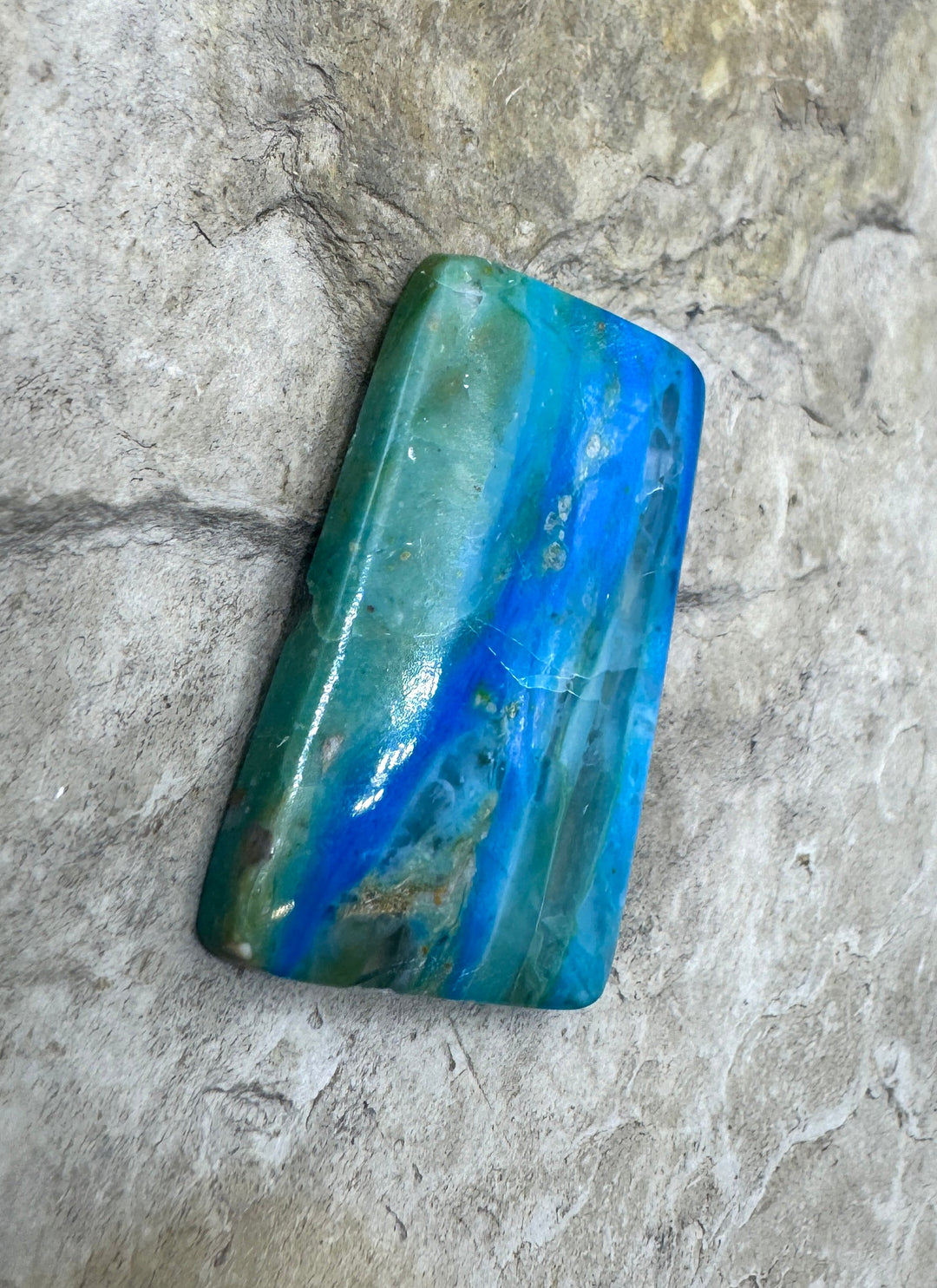 Top Quality Peruvian Blue Opal Designer Cabochon 20x31mm