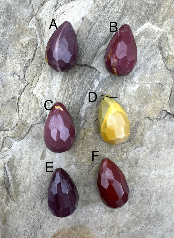 High Quality Mookaite (Australia) LARGE Faceted Briolette Beads 12x28mm, Select One Bead