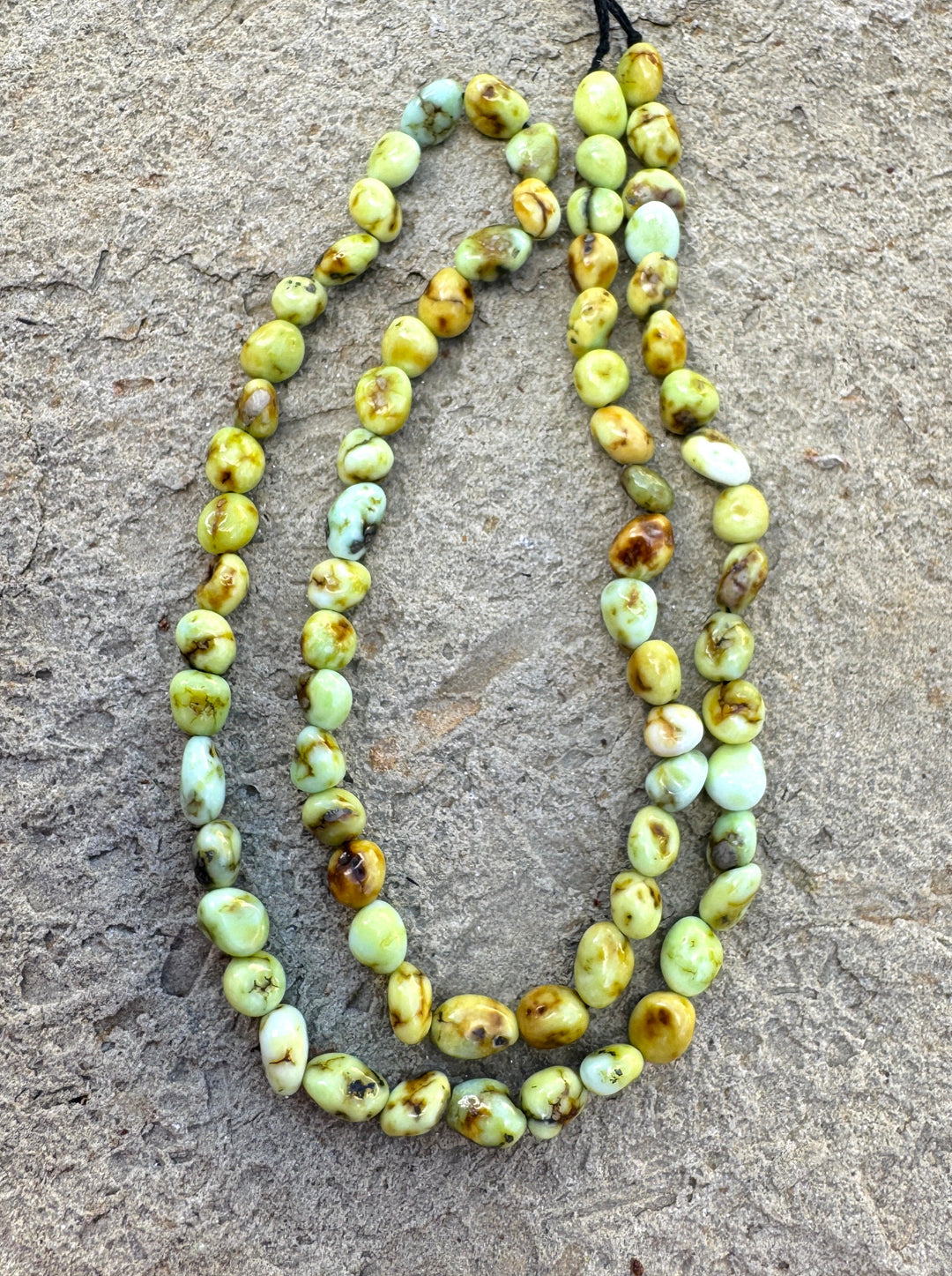 RARE Palomino Variscite 6-7mm Rounded Nugget Beads, 18 Inch Strand