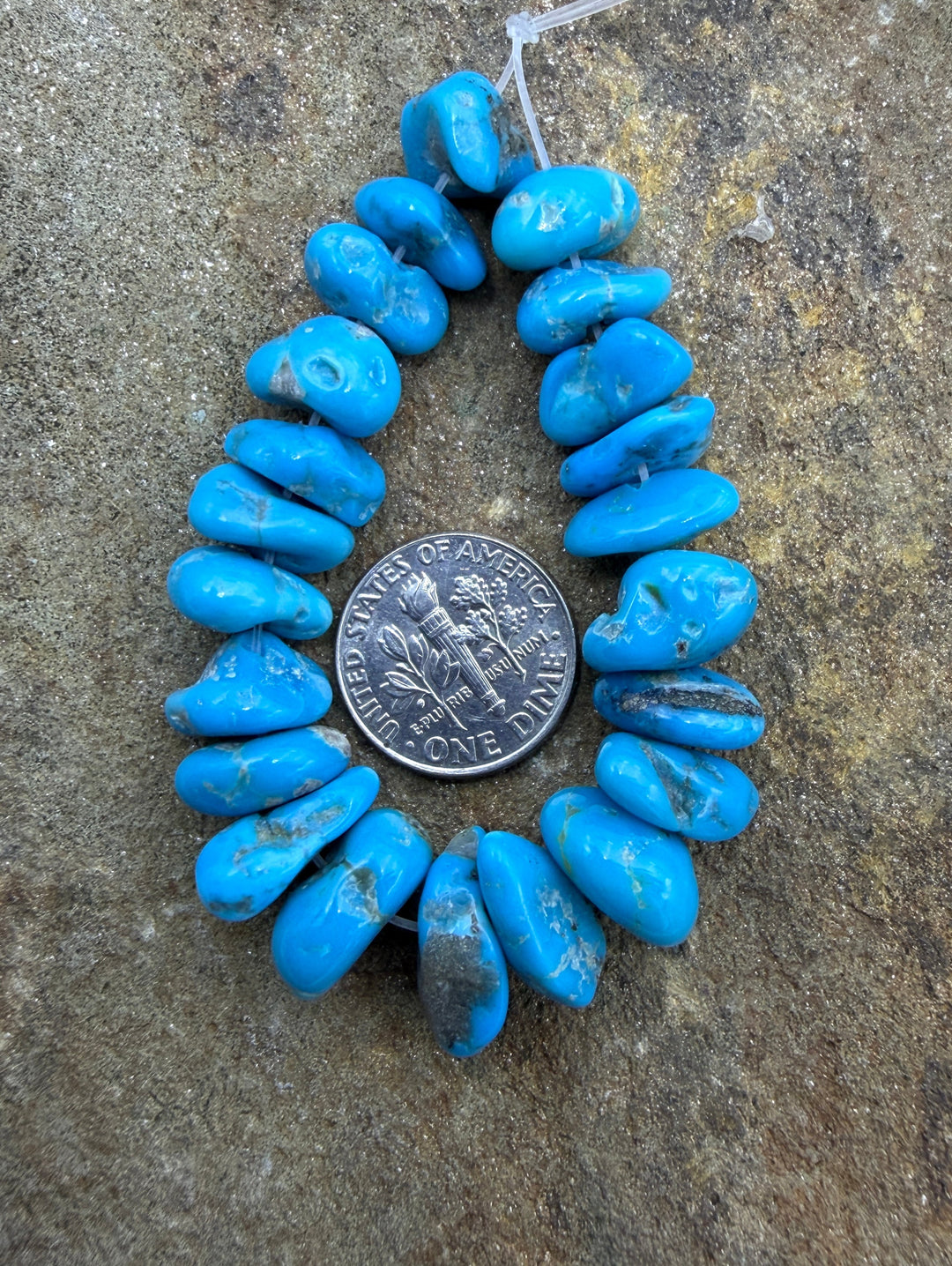 A+ Sleeping Beauty Turquoise (AZ) Graduated Nugget Focal