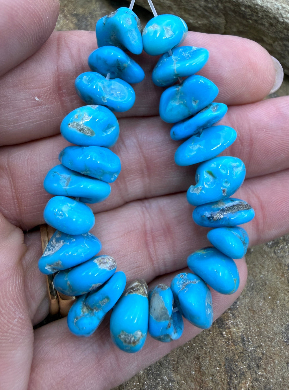 A+ Sleeping Beauty Turquoise (AZ) Graduated Nugget Focal