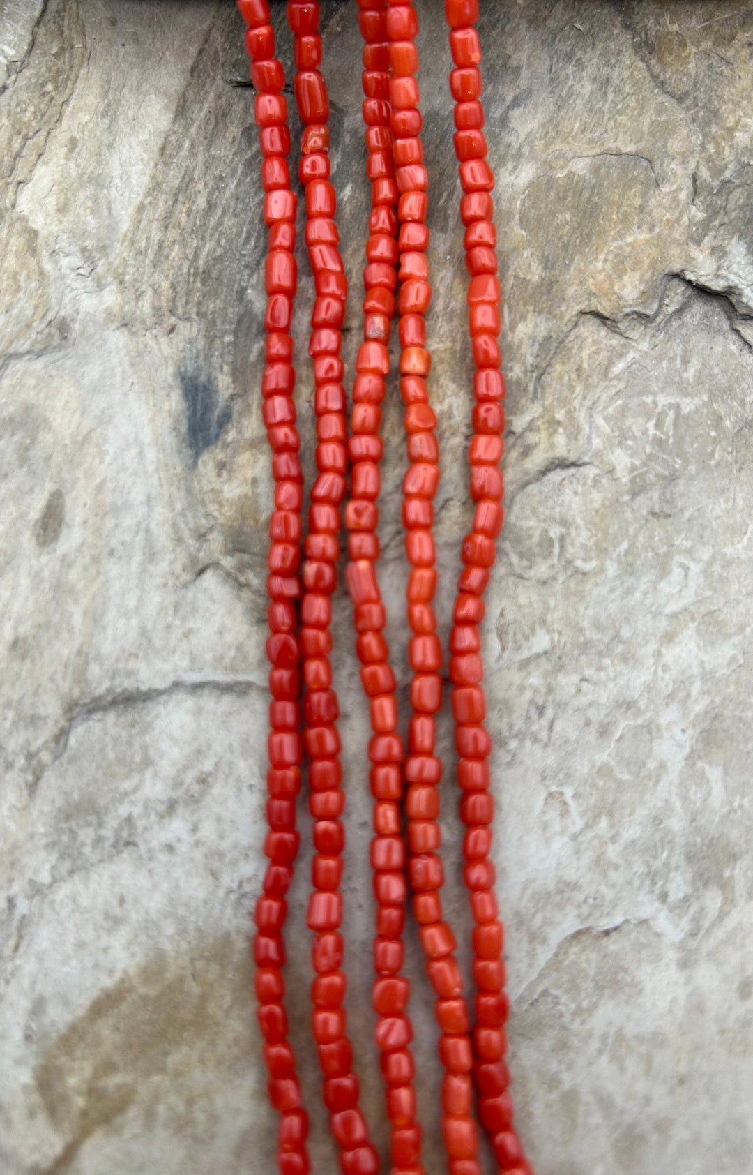 AAA+ Natural Mediterranean Oxblood Red Coral Branch Beads
