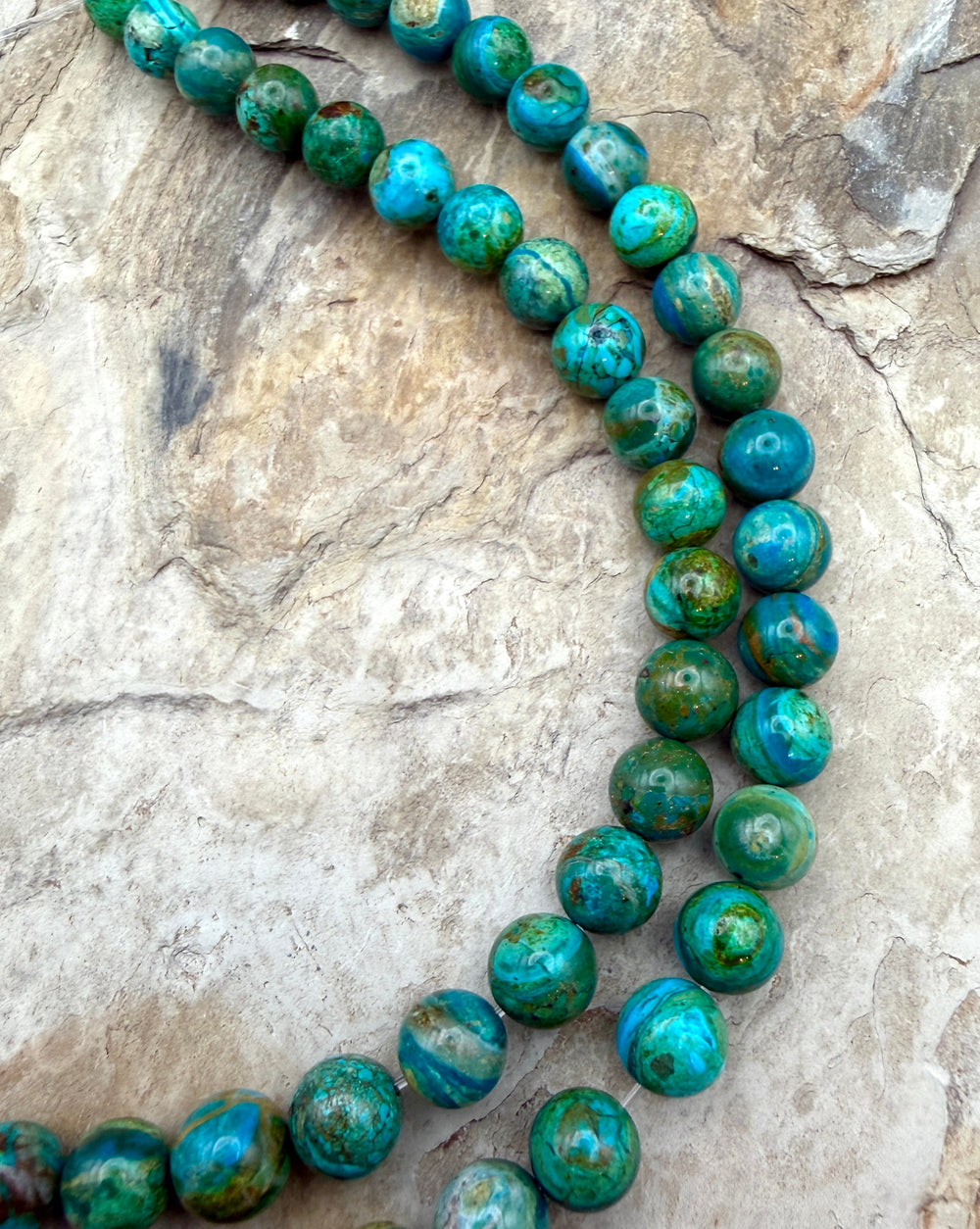 AAA+ Peruvian Blue Opal 8mm Round Beads 8 Inch Strand/22