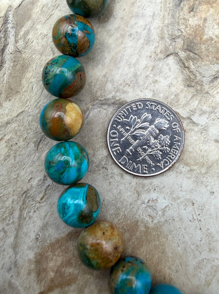 AAA+ Peruvian Blue Opal 9mm Round Beads 8 Inch Strand/22