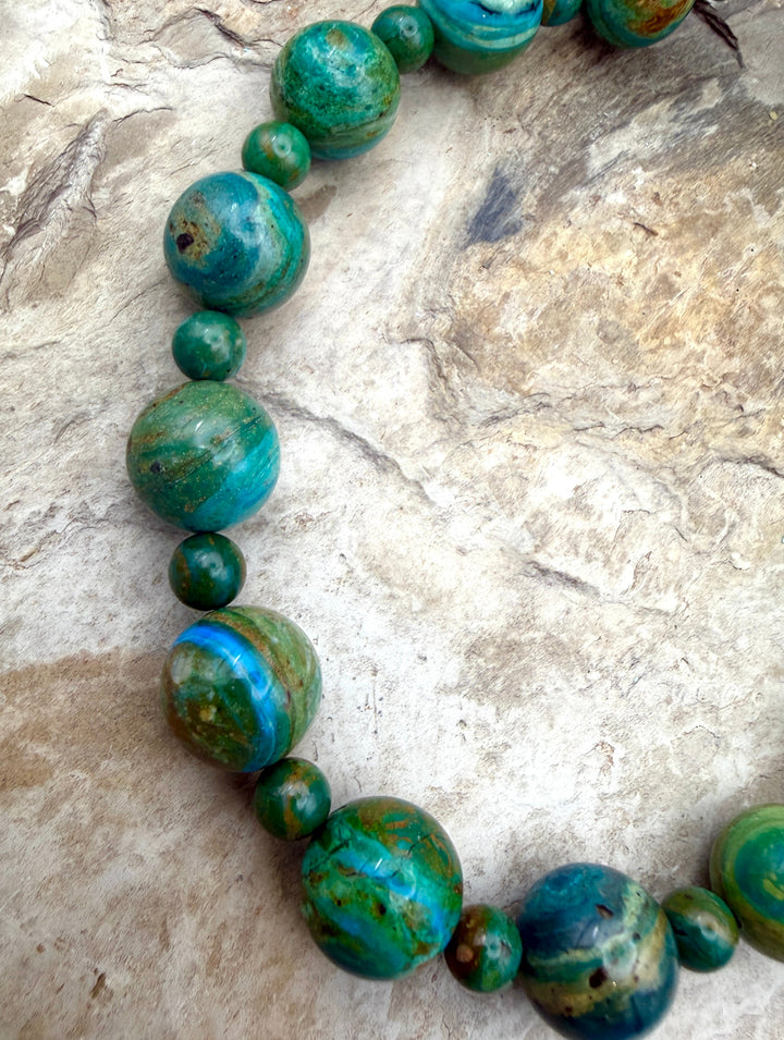 AAA+ Peruvian Blue Opal BIG Designer Strand 7-14mm Round
