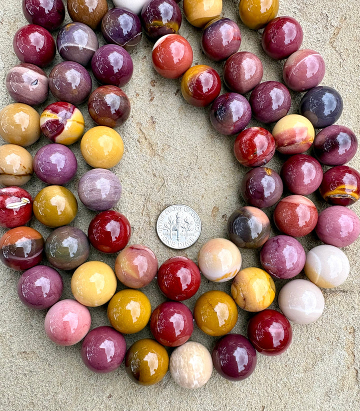 AAA + Quality Mookaite (Australia) BIG 15mm Round Beads 16