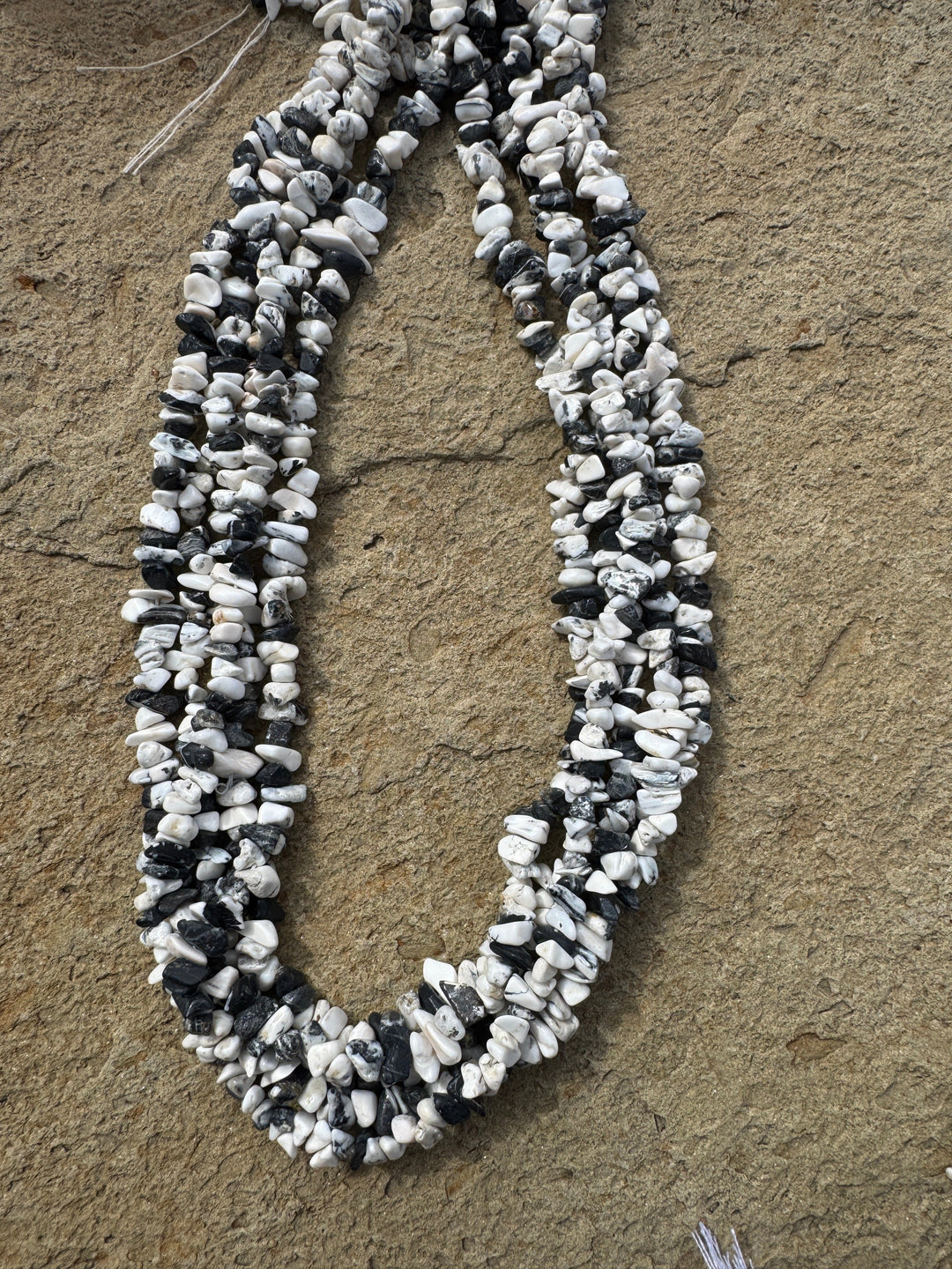 AAA + Quality White Buffalo Chip Bead 4-7mm 16 inch strand