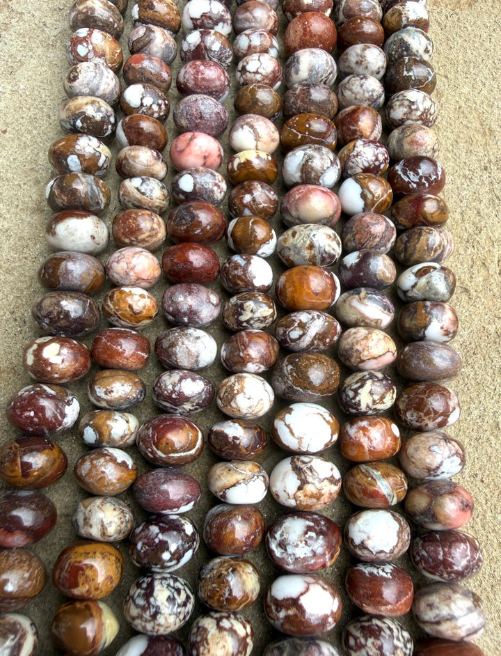 AAA+ RARE Arizona Wild Horse Handcut BIG 11-12mm Rondelle