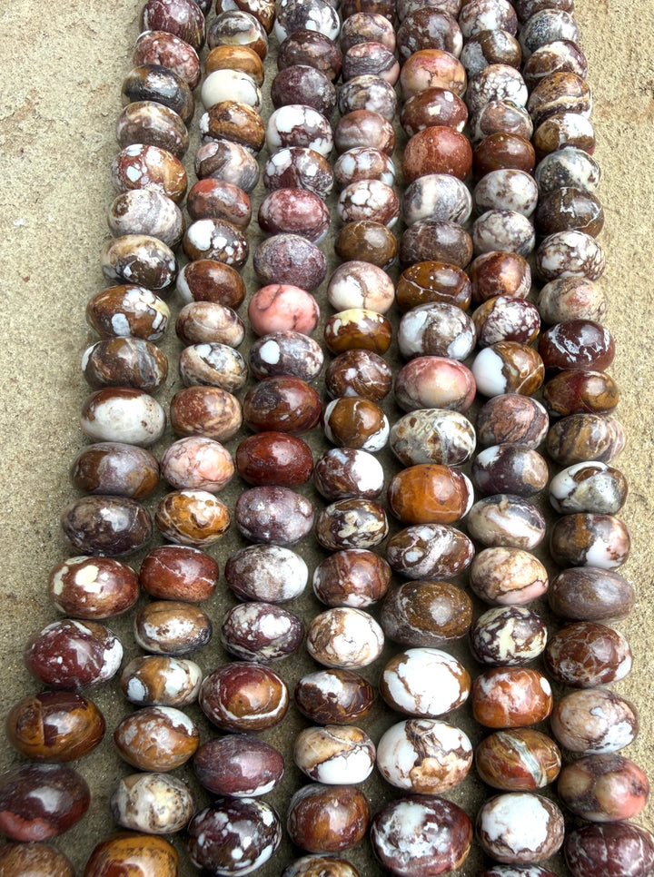 AAA+ RARE Arizona Wild Horse Handcut BIG 11-12mm Rondelle