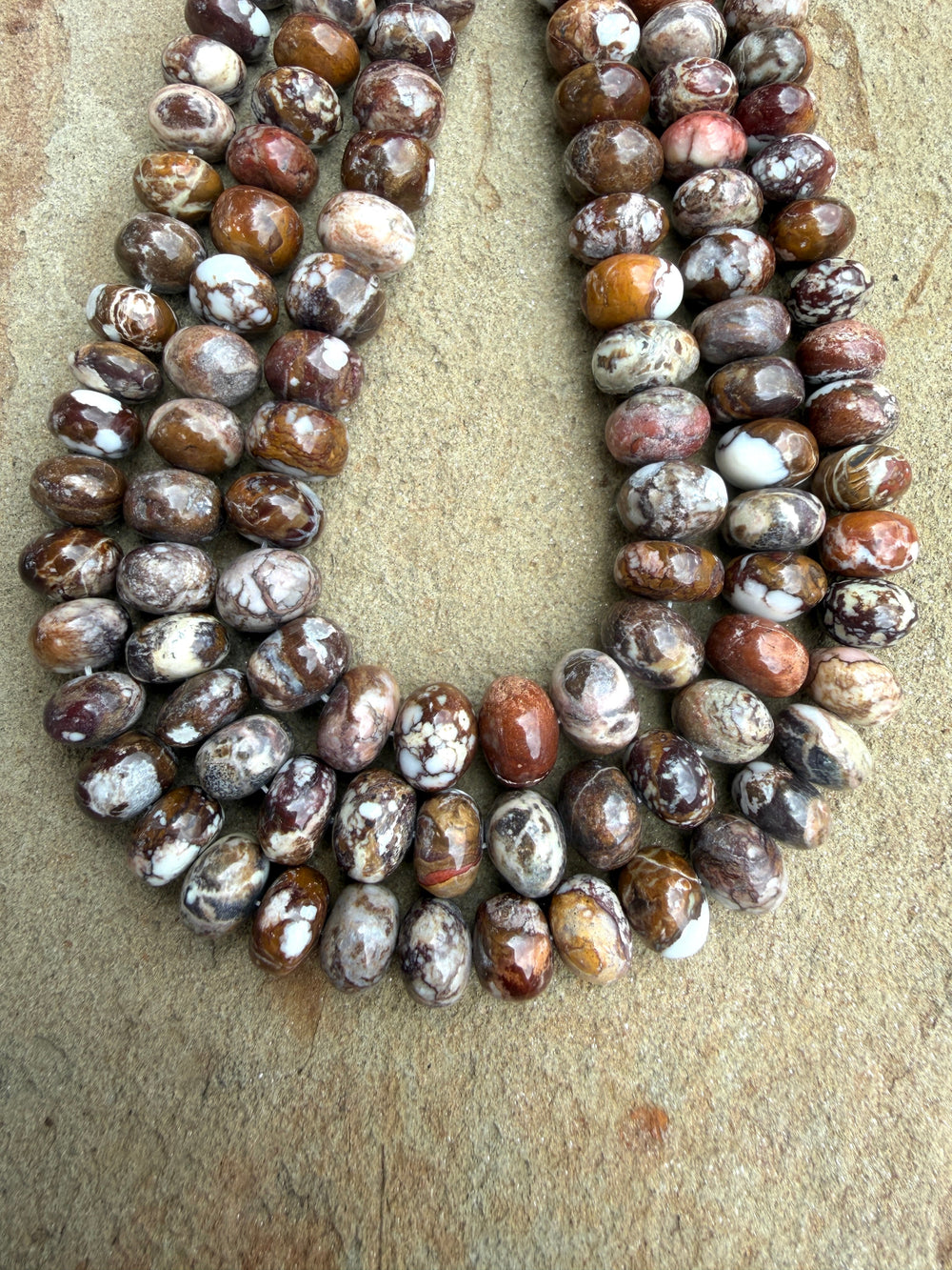AAA+ RARE Arizona Wild Horse Handcut BIG 11-12mm Rondelle