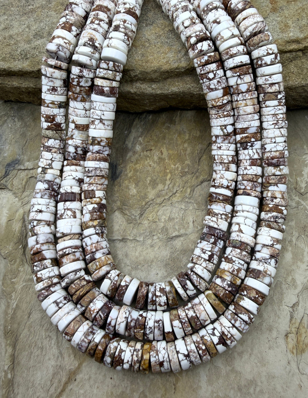 AAA+ RARE Arizona Wild Horse Handcut BIG 8-9mm Heishi Beads