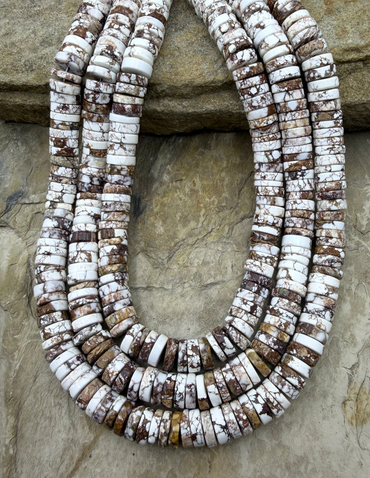 AAA+ RARE Arizona Wild Horse Handcut BIG 8-9mm Heishi Beads
