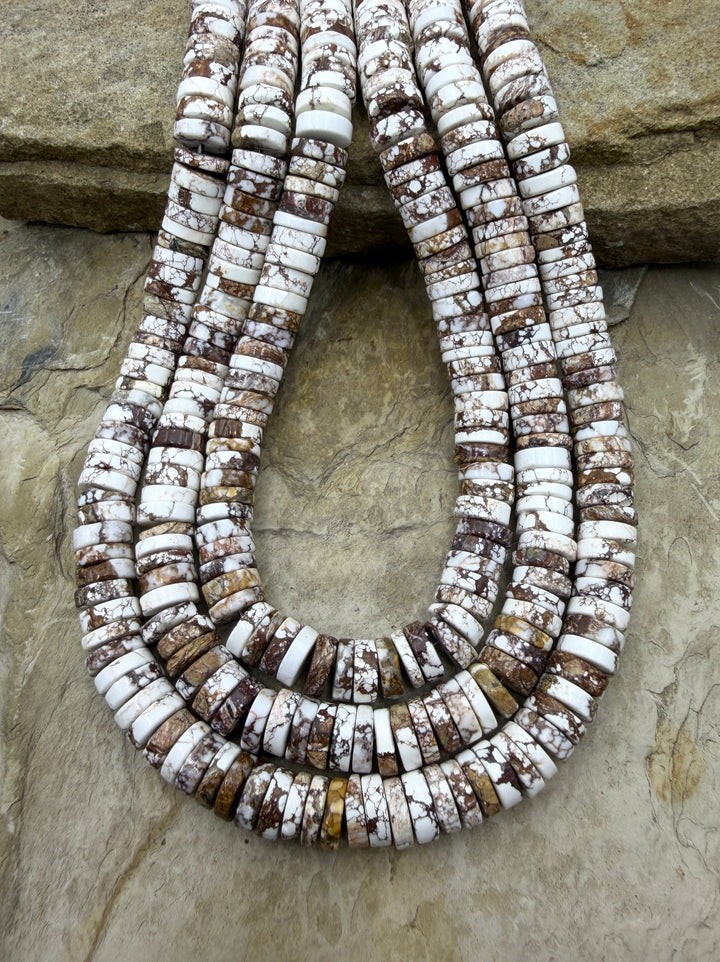 AAA+ RARE Arizona Wild Horse Handcut BIG 8-9mm Heishi Beads