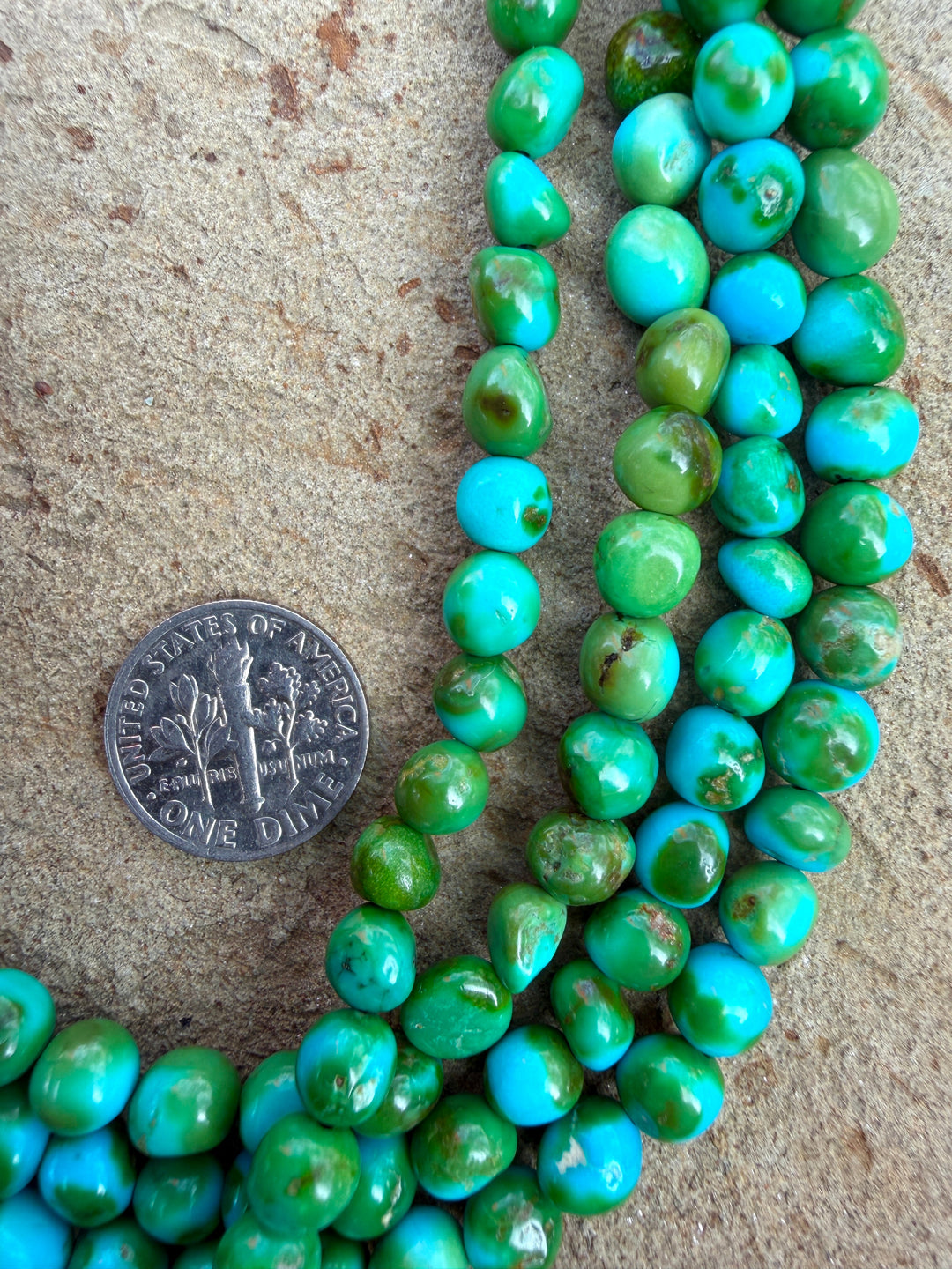 AAA+ RARE Sonoran Gold Turquoise (Mex) 5.5-7mm Rounded