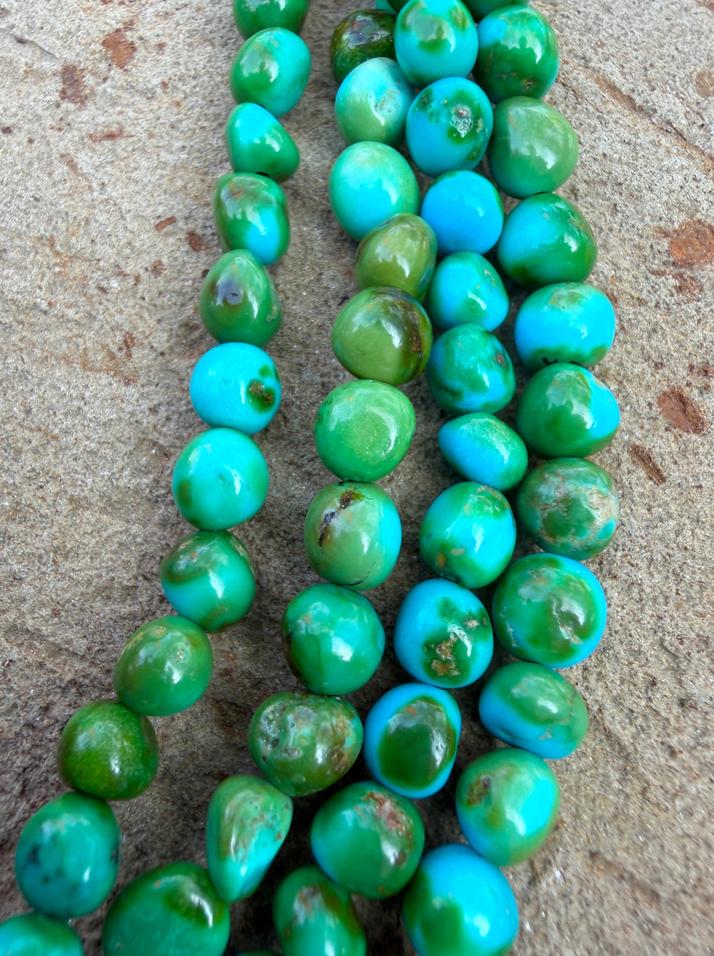 AAA+ RARE Sonoran Gold Turquoise (Mex) 5.5-7mm Rounded