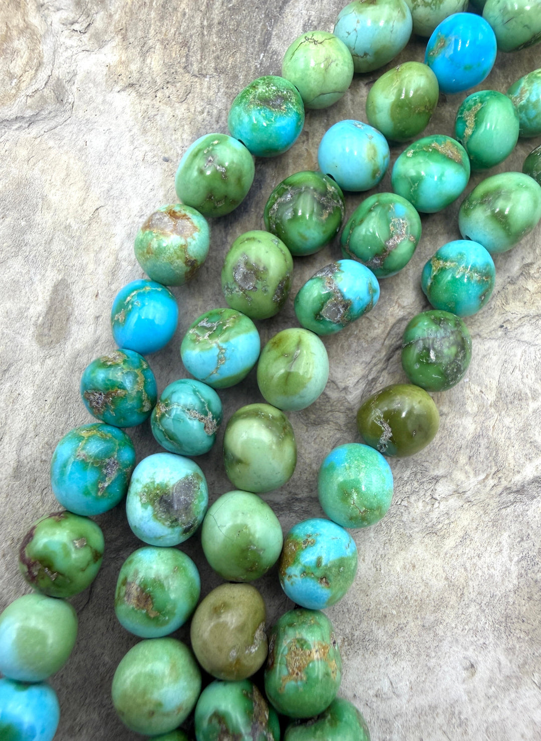 AAA+ RARE Sonoran Gold Turquoise (Mex) 7mm Rounded Nugget