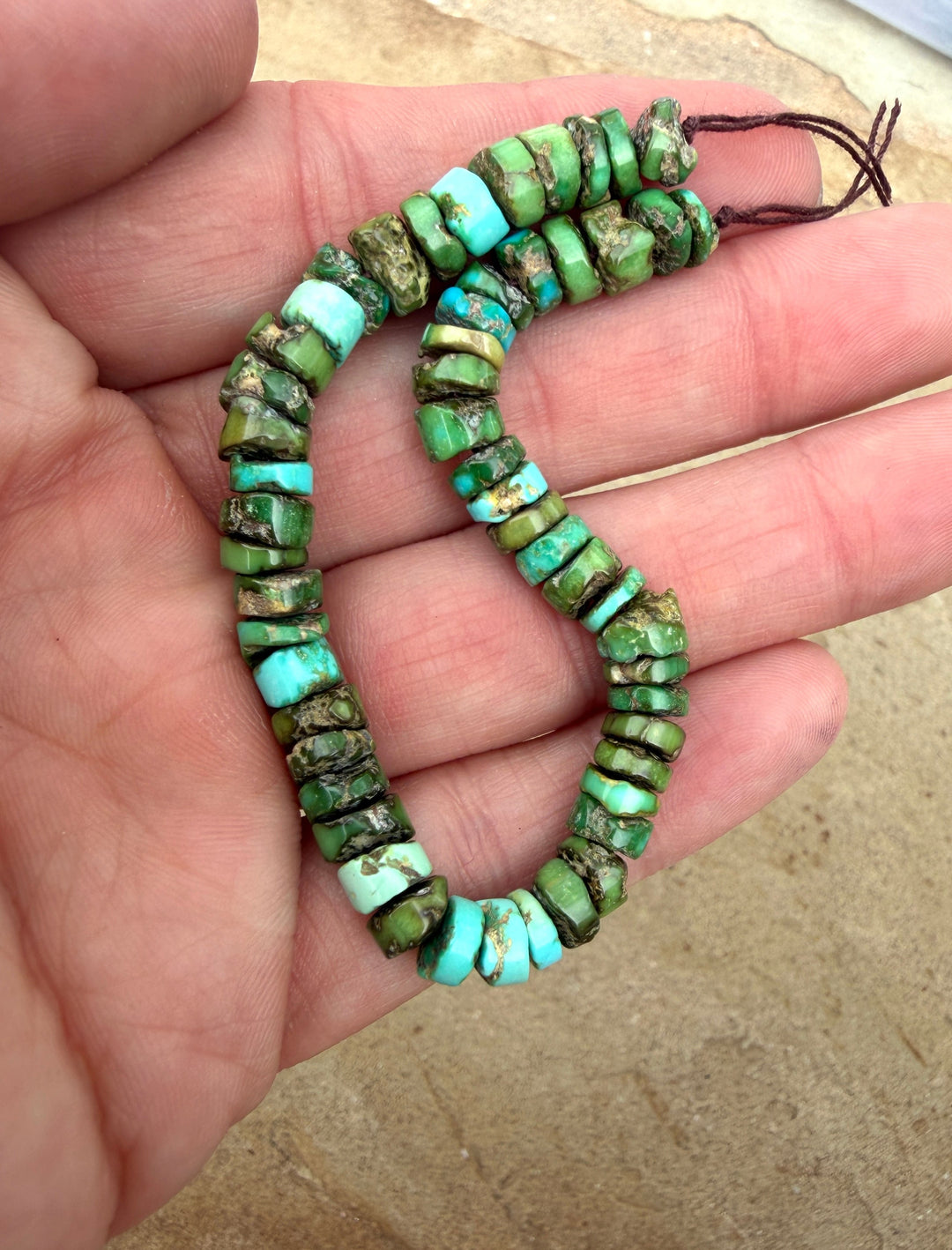 AAA+ RARE Sonoran Gold Turquoise (Mex) Heishi 6mm 6.5 Inch