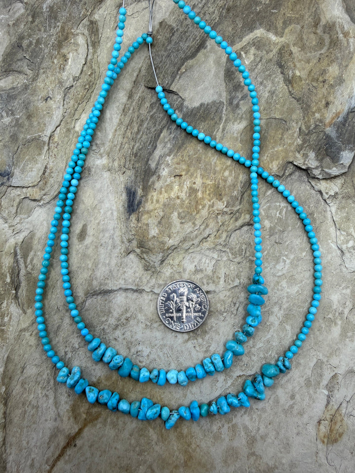AAA+ Sleeping Beauty Turquoise (AZ) 4.5mm Nuggets and Micro