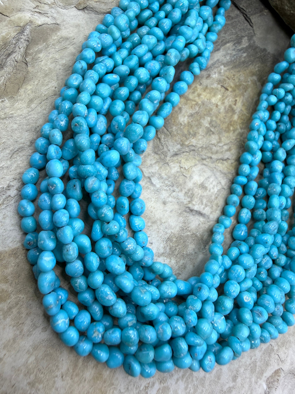 AAA+ Sleeping Beauty Turquoise (AZ) 4mm Nugget Beads 18