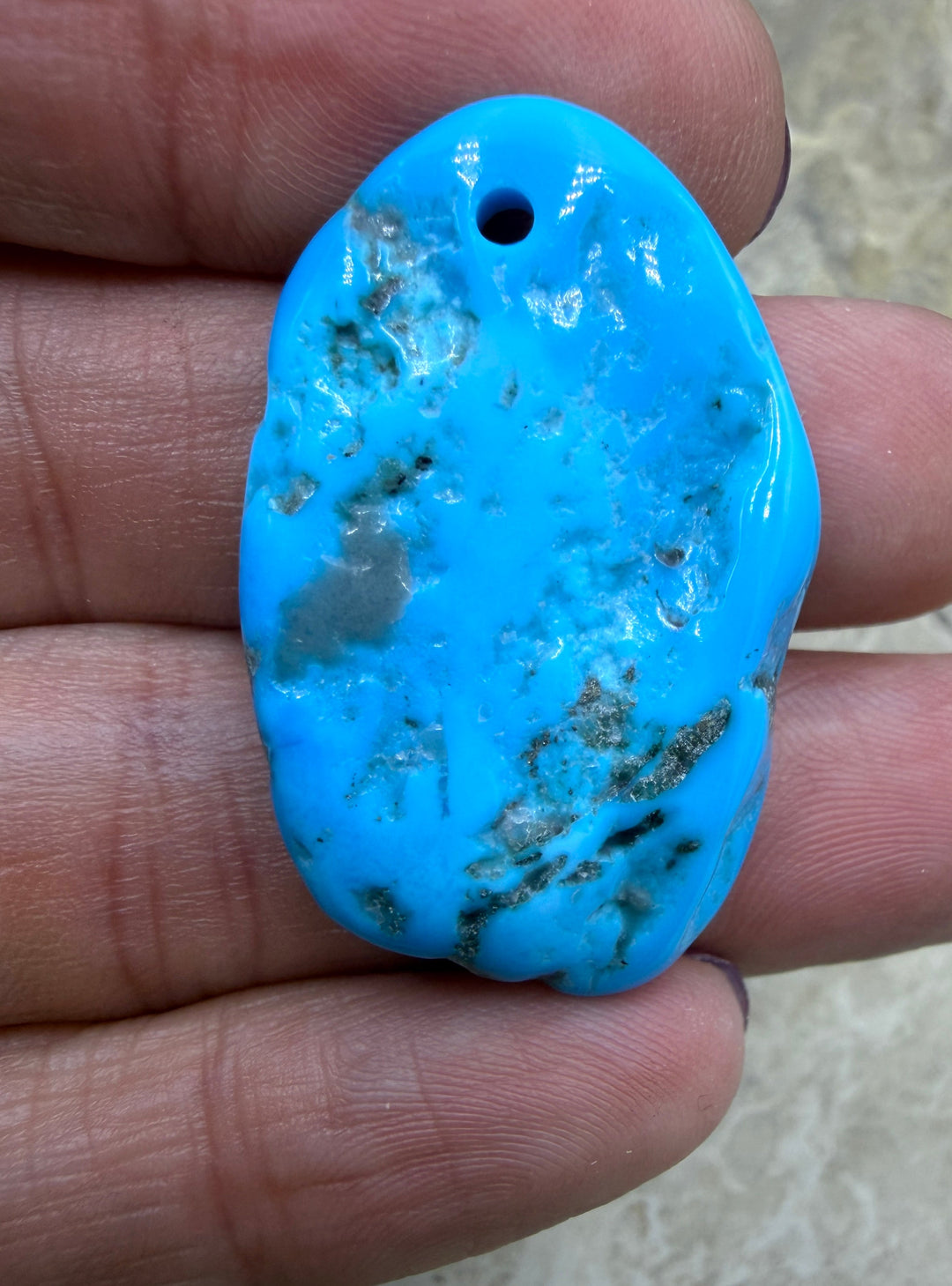 AAA+ Sleeping Beauty Turquoise (AZ) Focal Pendant Beads