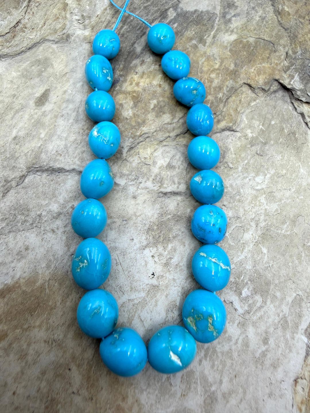 AAA+ Sleeping Beauty Turquoise (AZ) Graduated Nugget Strand