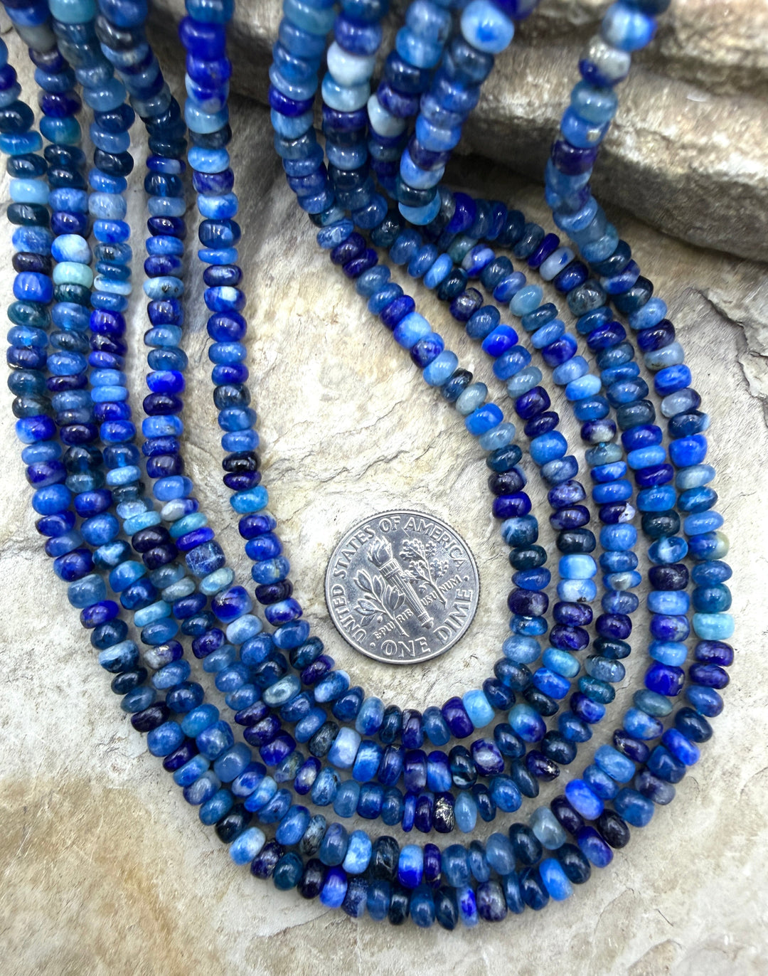 Afghanite 4mm Rondelle Beads 14 inch Strand - Afghanite