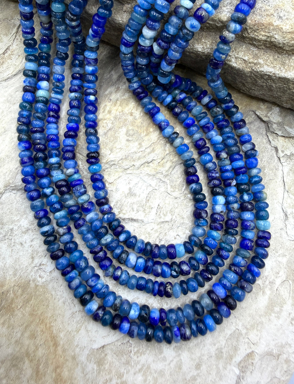 Afghanite 4mm Rondelle Beads 14 inch Strand - Afghanite